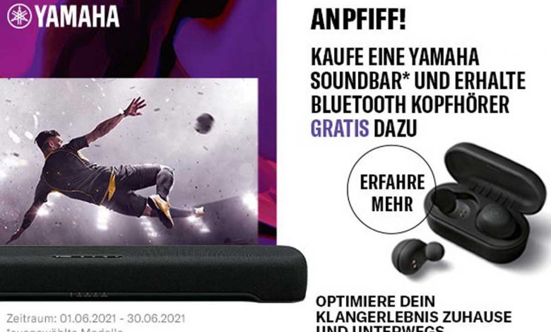 Yamaha Soundbar kaufen, Kopfhörer geschenkt bekommen